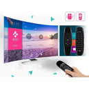 Controle Air Mouse Mini Teclado Smart Tv Videogame Pc Tvbox Cor do teclado Preto