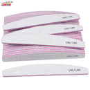 Kit 10 Lixas Bumerangue Meia Lua Unha Porcelana Lavável