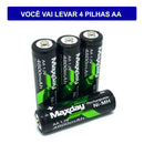 Carregador De Pilhas Palito E Média Com 4 Pilhas Aa 4800mah
