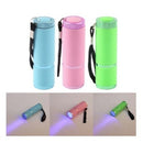 Mini Lanterna Portátil Led Ultra Violeta Seca Unha Gel Uv