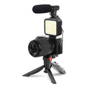 Kit Youtuber Vlog Live Tripé Celular Suporte Led E Microfone Com controle Bluetooth Video-Making Kit AY-49