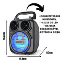 Caixinha Som Bluetooth 10W RGB Potente | Alfashop