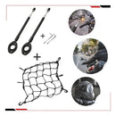 Kit 2 Antena Corta Pipa Retrátil + Rede Elástica Moto Aranha
