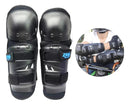 Kit de Proteção Moto 4 Peças Joelheira Cotoveleira Esportiva Preta Articulada