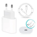 Fonte Turbo 20w + Cabo Compativel iPhone 5 6 7 Plus 8 12 Pro