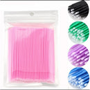 Kit 100 Microbrush Cotonete Alongamento Fio A Fio Cílios