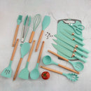 Kit Utensílios de Cozinha Silicone e Facas 19 Peças