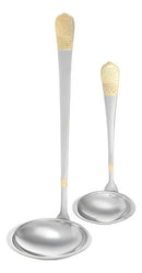 Faqueiro Inox 84 Peças Talheres Banhado Ouro Maleta Madeira