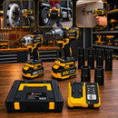 Kit Chave De Impacto 1/2 + 3/4 60v Profissional 2 Baterias
