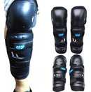Kit de Proteção Moto 4 Peças Joelheira Cotoveleira Esportiva Preta Articulada