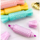 Kit 6 Marca Texto Pastel Duplo Candy Fofo Kawaii Material Escolar