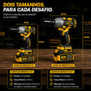 Kit Chave De Impacto 1/2 + 3/4 60v Profissional 2 Baterias