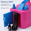 Bomba Motor Compressor Inflador Elétrico De Encher Bexigas