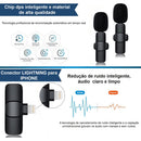Microfones Wireless Microphone Sem Fios Lapela Duplo Dinâmic