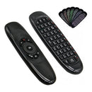 Controle Air Mouse Mini Teclado Smart Tv Videogame Pc Tvbox Cor do teclado Preto