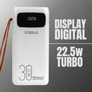 Power Bank Carregador Portátil Turbo Bateria 30.000mah Cor Branco