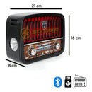 Rádio Retro Vintage Antigo Am Fm Sw Usb Mp3 Bivolt Bluetooth