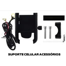 Suporte Celular Moto Ferro Tomada USB | Alfashop
