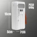 Power Bank Carregador Portátil Turbo Bateria 30.000mah Cor Branco