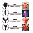 Massageador Elétrico Alta Frequência Pistola Relaxamento Muscular Definição dos Músculo Profissional