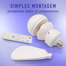 Lâmpada Ventilador De Teto E27 Com Led Ajustável Bivolt Vt02 Luz Branco 127/220v