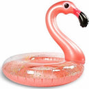 Boia Flamingo Rose C/ Glitter Grande Piscina Inflável 90cm