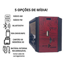 Rádio Retro Vintage Antigo Bluetooth Am Fm Sd Usb Mp3 Mini