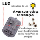 Régua 5 Tomadas Proteção Fusível | Alfashop