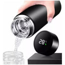 Garrafa Térmica 500ml Inteligente em Aço Inox cor Preta