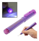 Kit de 3 canetas Euro PeN modelo money tester, azul e roxo