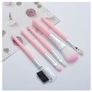 Kit 5 pinceis de maquiagem Profissional para Sombra / Cílios / Maquiagem
