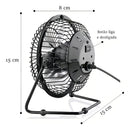 Mini Ventilador Usb De Mesa Premium Potente E Silencioso Estrutura Preto