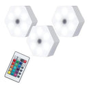 Kit 3 Lâmpadas LED Hexagonal Controle | Alfashop