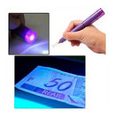 Kit de 3 canetas Euro PeN modelo money tester, azul e roxo
