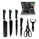 Kit de Facas Multifuncional 6 Peças em Aço Inox