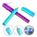 Kit de 3 canetas Euro PeN modelo money tester, azul e roxo