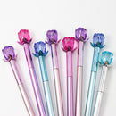 KIT 10 Canetas Diamante ou Flor Cristal Esferográfica Ponta Fina