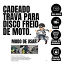 Trava Disco Moto Alarme Sensor | Alfashop