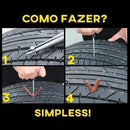 Kit Reparo Metal Pneu Carro Moto Remendo Profissional Ferro Sem Camara 5 Macarrao