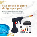 Lavadora Alta Pressão Lava Jato Portátil Recarregável S/fio Cor Preto Frequência 50-60hz Bivolt
