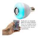 Lampada Luz Led Rgb Bluetooth Música Caixa Som + Controle