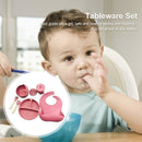 Novo Kit 8 Peças E Talheres De Silicone Para Bebês E Crianças