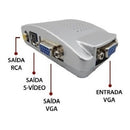 Conversor Vídeo VGA Para RCA S-Video | Alfashop