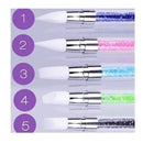 Kit 5 Pincéis Silicone Decoração Unhas 3D Profissional Nail Art