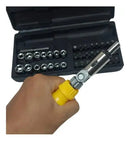 Jogo Soquetes Articulável 41 Pçs Kit Ferramentas Bits Chave