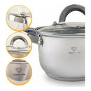 Jogo de Panelas Polonês 19 Peças Aço Inox