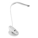 Luminária Mesa Led Recarregável S/ Fio Touch Abajur C/garra Cor da cúpula Branco Cor da estrutura Branco