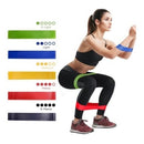 Kit 5 Faixa Elástica de Resistência Mini Band para Treino Yoga Pilates Treino Academia Musculação