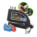Trava Cadeado De Freio Disco Com Alarme Sonoro Preto Para Moto