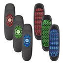 Controle Air Mouse Mini Teclado Smart Tv Videogame Pc Tvbox Cor do teclado Preto